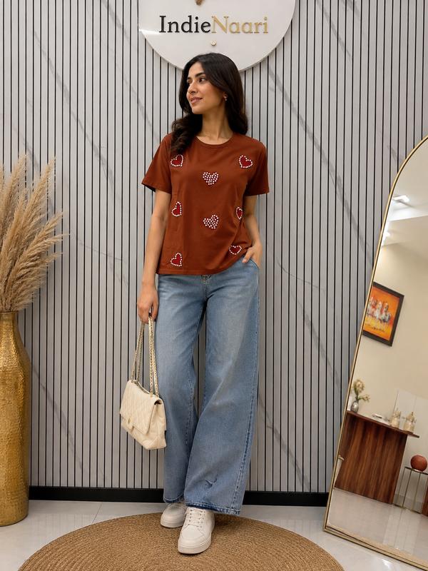 Studded Heart Tshirt