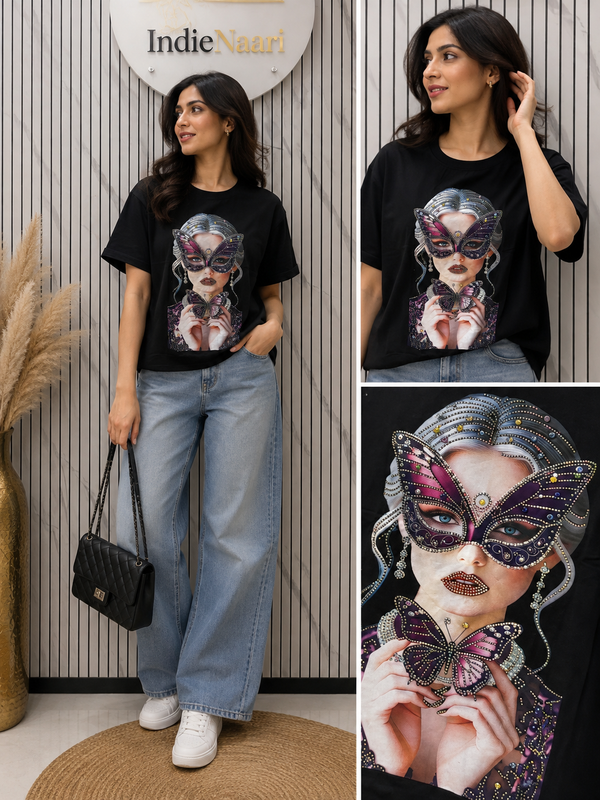 Studded Face Tshirt
