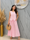 Stripes Long Skirt Cordset