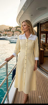 Cotton Long Middi Dress