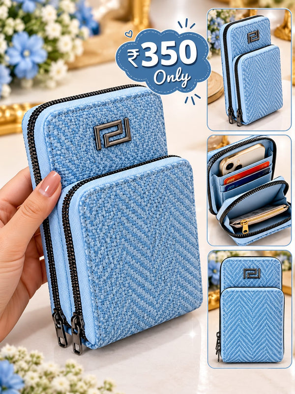 Compact 2-Zip Mobile Sling Bag