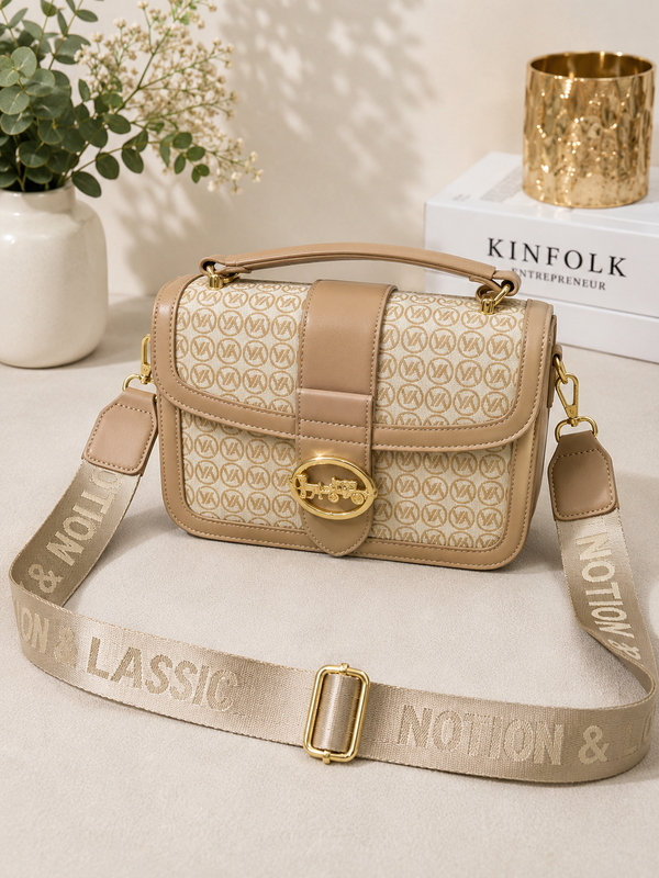 Elegant Monogram Sling Handbag