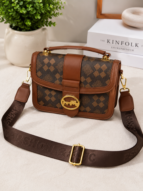 Elegant Monogram Sling Handbag