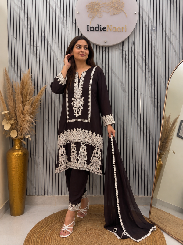 Naaz Embroidered Pure Cotton Suit Sets