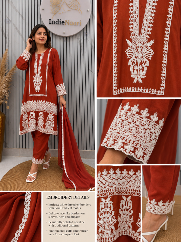 Naaz Embroidered Pure Cotton Suit Sets