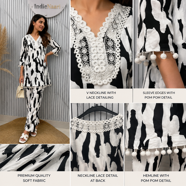 Black White Cordset