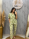 Printed Korean Two pc Night Suits