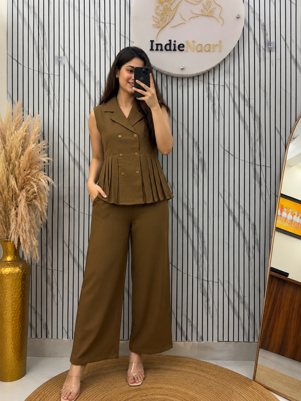 Pleated Pant Cordset