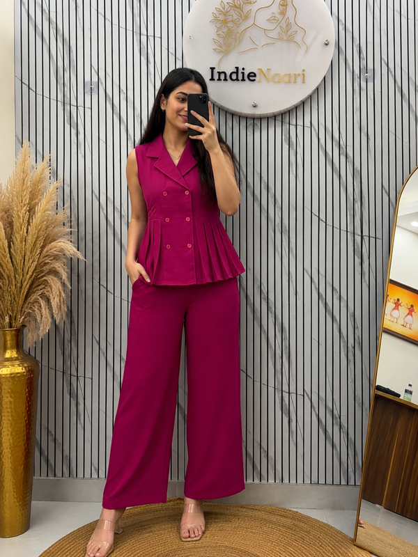 Pleated Pant Cordset