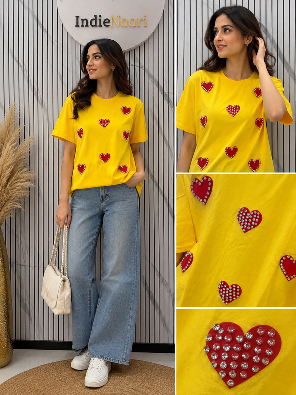 Studded Heart Tshirt
