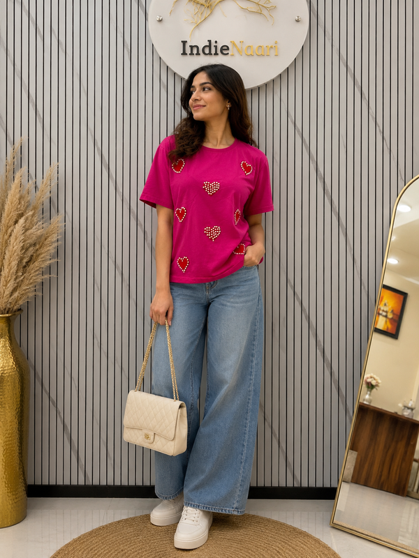 Studded Heart Tshirt