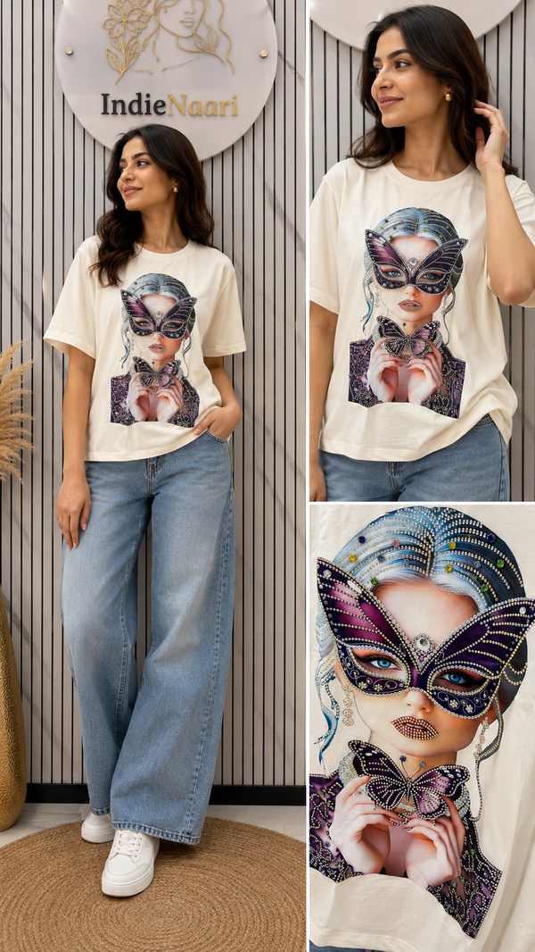 Studded Face Tshirt