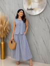 Stripes Long Skirt Cordset
