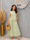 Stripes Long Skirt Cordset