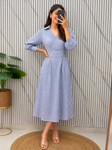 Cotton Long Middi Dress