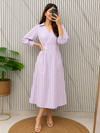 Cotton Long Middi Dress