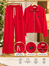 Sporty Branded Cordset Track Suit