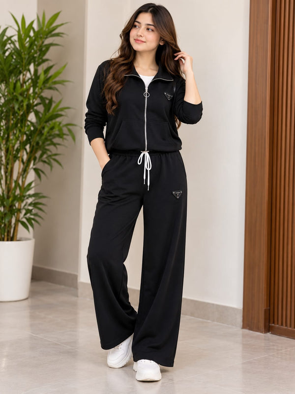 Sporty Branded Cordset Track Suit