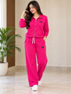 Sporty Branded Cordset Track Suit