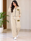 Sporty Branded Cordset Track suit