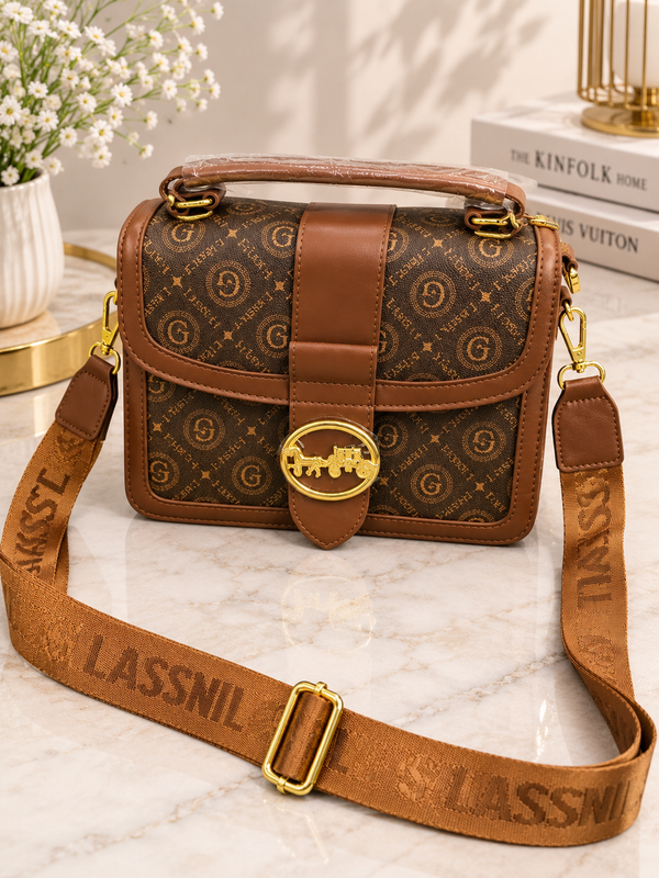 Elegant Monogram Sling Handbag