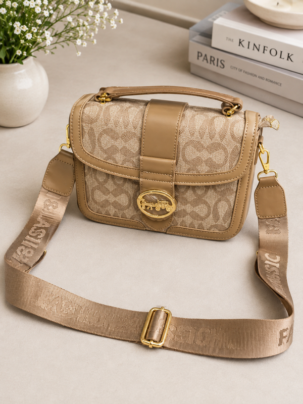 Elegant Monogram Sling Handbag