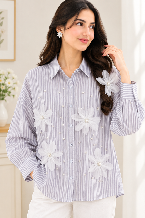 3D flower shirt
