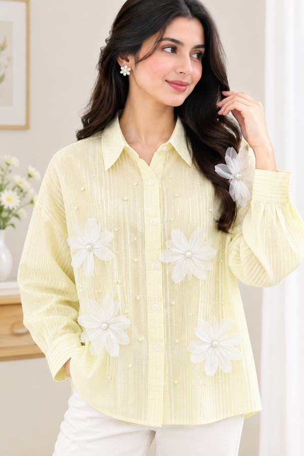 3D flower shirt