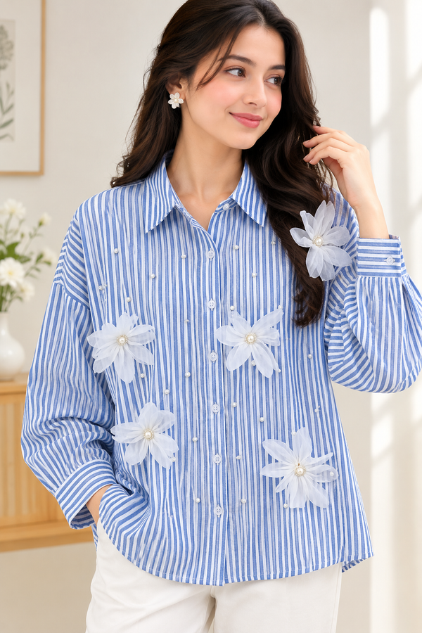 3D flower shirt
