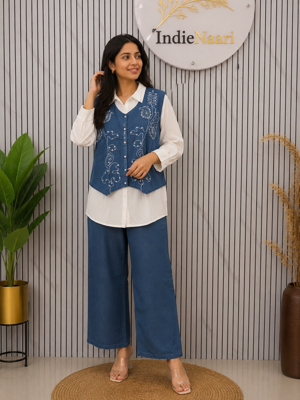 Three pc Denim cordset