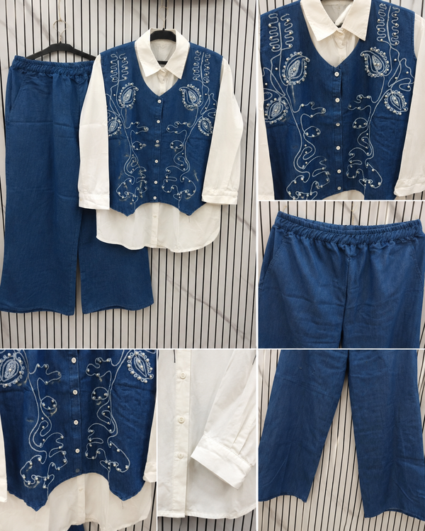 Three pc Denim cordset